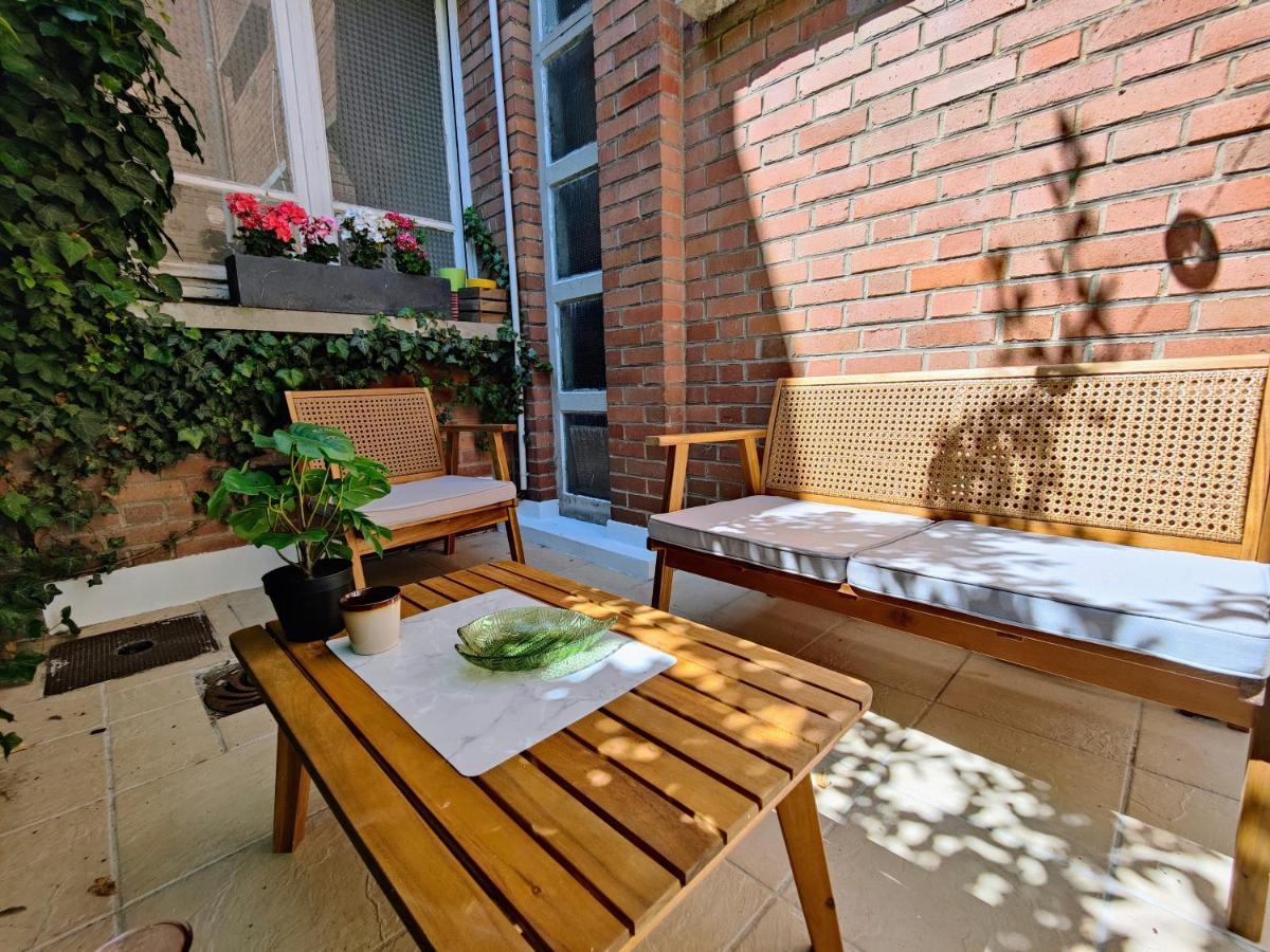 Le Rainbow - Grand Studio Avec Terrasse Dunkirk Exterior foto